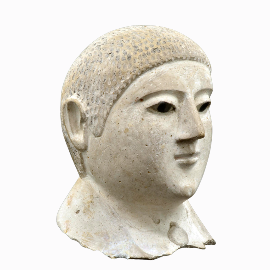Roman Egyptian Plaster Male Portrait Mask