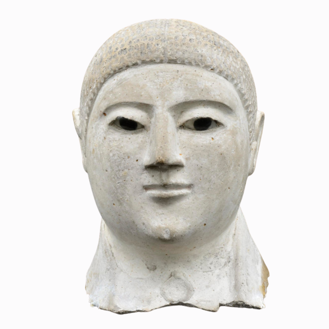 Roman Egyptian Plaster Male Portrait Mask