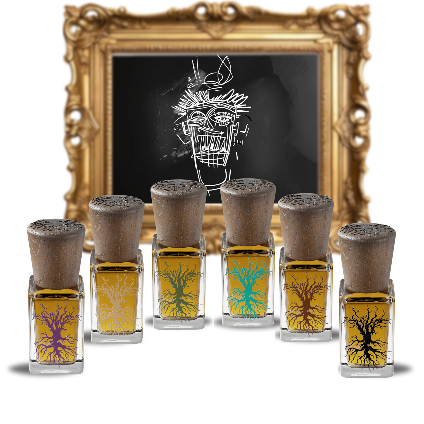 Discovery Set by Sable De Paradis, featuring six exquisite scents: Murmur, Souffle, Orice, Fiora, Sussoro, and Vivaldi. A luxurious collection crafted with French hawthorn berry, Moroccan blue tansy, Bourbon Madagascar vanilla, Mongolian cashmere, Hawaiian sandalwood, Turkish cherry, Persian saffron, Cambodian agarwood, and more.